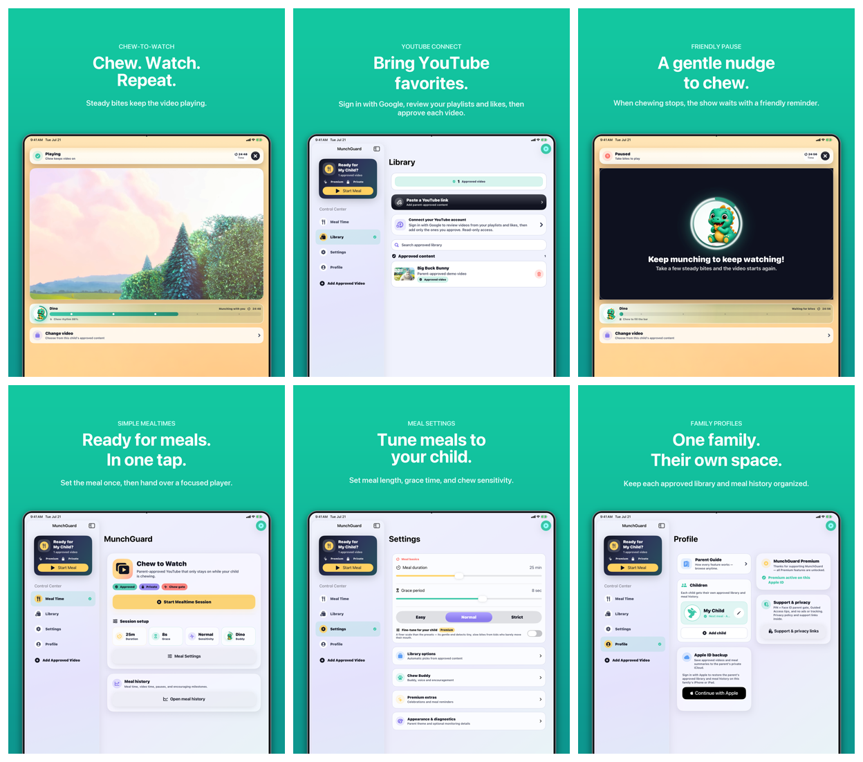 MunchGuard iPad App Store screenshot overview